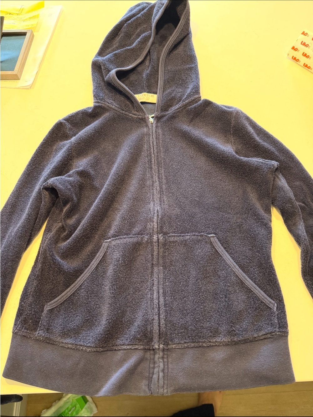 Navy Hooded Zip-Up Jacket